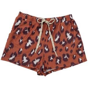 Y2K Womens High Rise Lounge Shorts, Comfy Animal Print Shorts Pockets M NWOT